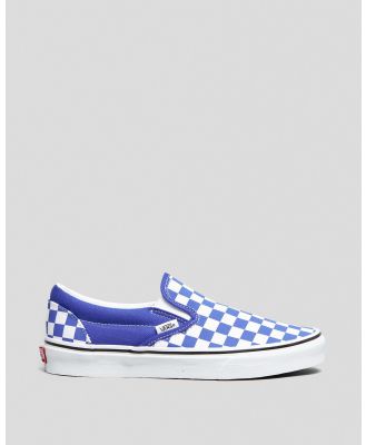 Vans Women's Classic Slip On Shoes in Blue