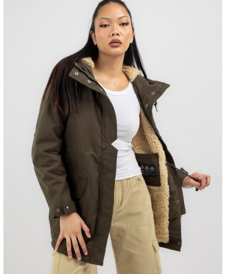 Volcom Women's Less Is More Hooded Jacket in Brown
