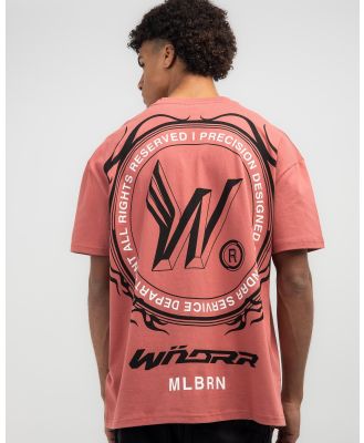 Wndrr Men's Repeat Box Fit T-Shirt in Coral