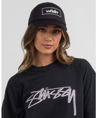 Wndrr Women's Accent Trucker Cap in Black