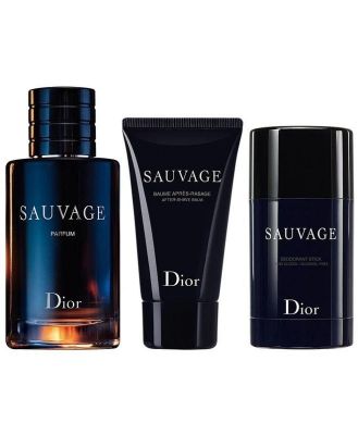 Dior Sauvage 100ml Refillable Parfum 3 Piece Gift Set