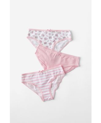 Cotton On Kids - 3 Pack Girls Underwear Briefs - Blush pink/floral