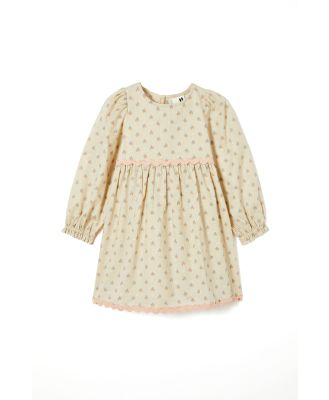 Cotton On Kids - Addison Long Sleeve Dress - Rainy day/bonnie ditsy