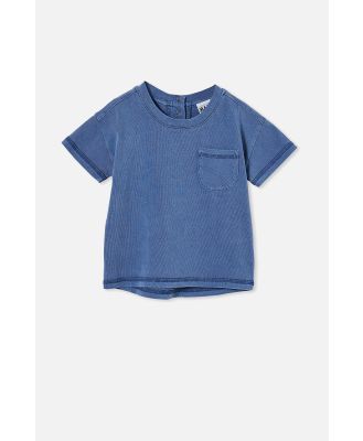 Cotton On Kids - Alfie Drop Shoulder Tee - Petty blue wash