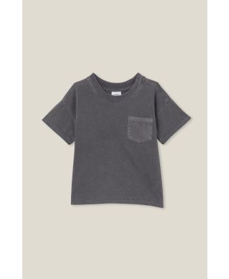 Cotton On Kids - Alfie Drop Shoulder Tee - Rabbit grey wash