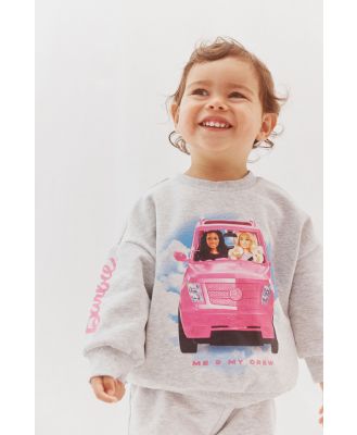 Cotton On Kids - Alma Drop Shoulder Sweater Lcn - Lcn mat cloud marle/barbie driving around