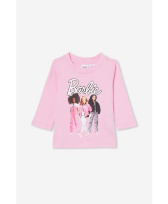 Cotton On Kids - Barbie Jamie Long Sleeve Tee - Lcn mat cali pink/barbie trio