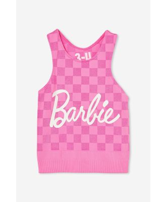 Cotton On Kids - Barbie Kali Seamfree Tank - Lcn mat barbie/pink gerbera