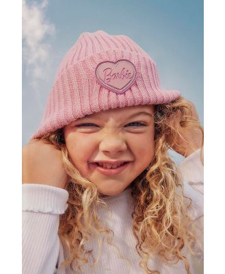 Cotton On Kids - Barbie Kids Fisherman Beanie - Lcn mat barbie/pink logo