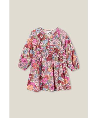 Cotton On Kids - Bronte Long Sleeve Dress - Vanilla/quinn floral