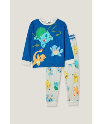 Cotton On Kids - Chuck Long Sleeve Pyjama Set Licensed - Lcn pok petty blue/pokemon i choose you