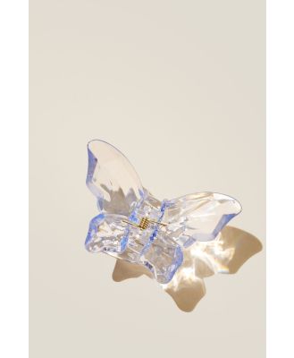 Cotton On Kids - Claudia Claw Clip - Dusk blue faceted butterfly
