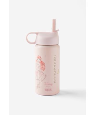 Cotton On Kids - Disney Princesses Kids Metal Drink Bottle Personalised - Lcn dis princesses/ballerina pink