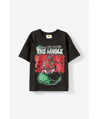 Cotton On Kids - Dr Seuss Drop Shoulder Short Sleeve Tee - Lcn drs phantom/grinch hated season