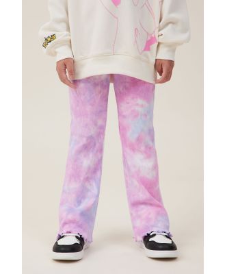 Cotton On Kids - Francine Flare Pant - Lilac drop/rainbow tie dye