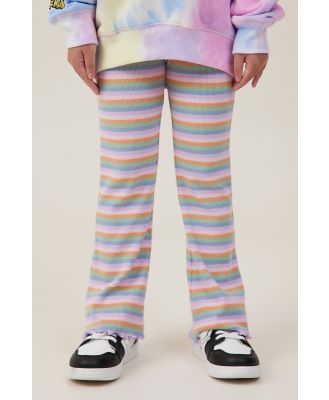 Cotton On Kids - Francine Flare Pant - Retro rainbow rib