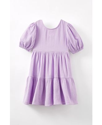 Cotton On Kids - Georgia Short Sleeve Dress - Lilac drop