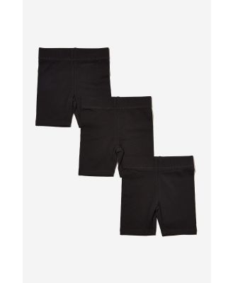 Cotton On Kids - Girls Multipack Bike Shorts 3 Pack - Black bundle