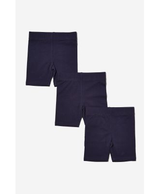 Cotton On Kids - Girls Multipack Bike Shorts 3 Pack - Peacoat bundle