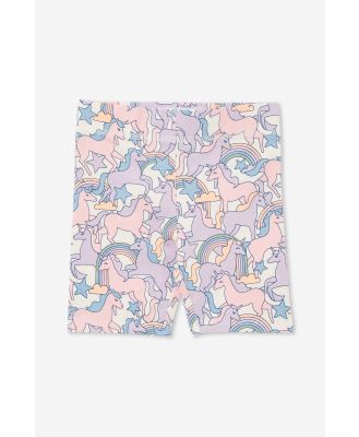 Cotton On Kids - Hailey Bike Short - Dark vanilla/unicorns