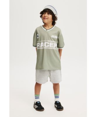 Cotton On Kids - Henry Slouch Short - Fog grey marle core