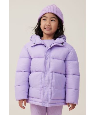 Cotton On Kids - Hunter Hooded Puffer Jacket - Lilac drop