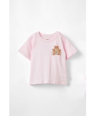 Cotton On Kids - Jamie Short Sleeve Graphic Print Tee - Ballerina/hey cutie