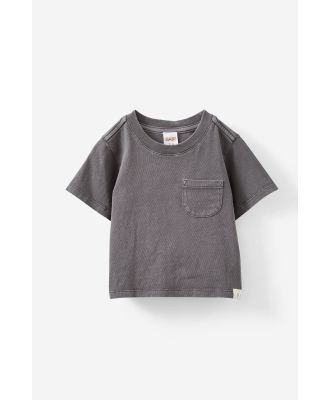 Cotton On Kids - Jamie Short Sleeve Graphic Print Tee - Rabbit grey wash