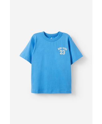 Cotton On Kids - Jonny Short Sleeve Graphic Print Tee - Deep sea blue/new york 2