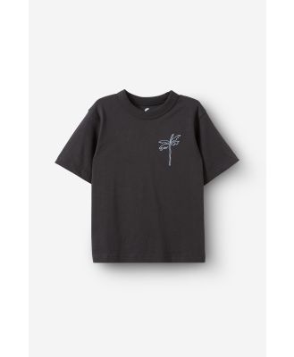 Cotton On Kids - Jonny Short Sleeve Graphic Print Tee - Phantom/infinite sunrays