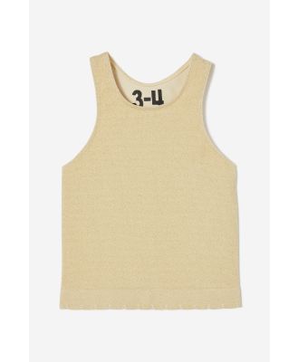 Cotton On Kids - Kali Seamfree Tank - Dark vanilla gold/scallop