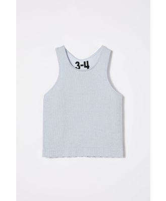 Cotton On Kids - Kali Seamfree Tank - Morning blue metallic/scallop