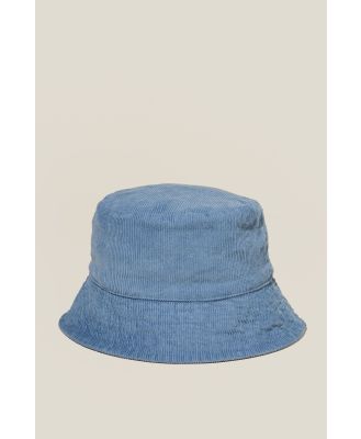Cotton On Kids - Kids Cord Bucket Hat - Dusty blue/cord