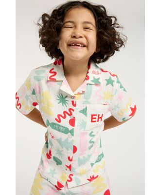 Cotton On Kids - Kids Extended Sizes Pyjama Set Personalised - Vanilla/geo christmas