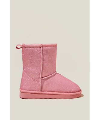 Cotton On Kids - Kids Home Boot - Pink glitter