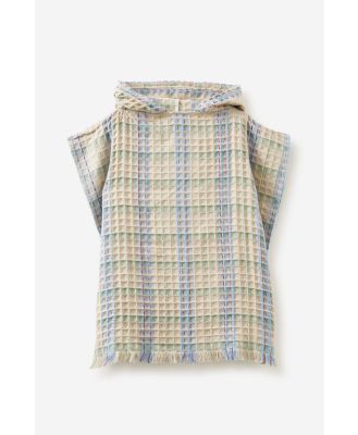 Cotton On Kids - Kids Hooded Towel - Rainy day/check waffle