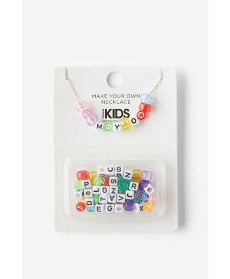 Cotton On Kids - Kids Myo Necklace - Rainbow mixed/alphabet