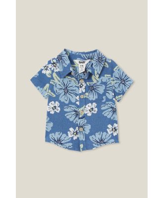 Cotton On Kids - Leonard Button Down Shirt - Petty blue/shane floral