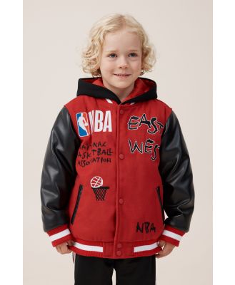 Cotton On Kids - License Bomber Jacket - Lcn nba heritage red/nba patchwork