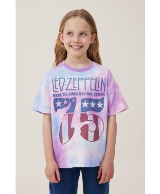 Cotton On Kids - License Drop Shoulder Short Sleeve Tee - Lcn led led zeppelin/tie dye