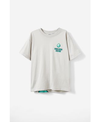 Cotton On Kids - License Drop Shoulder Short Sleeve Tee - Lcn min winter grey/minecraft diamond miner