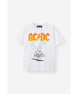 Cotton On Kids - License Drop Shoulder Short Sleeve Tee - Lcn per white/acdc