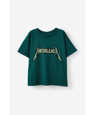 Cotton On Kids - License Drop Shoulder Short Sleeve Tee - Lcn pro pine tree green/metallica