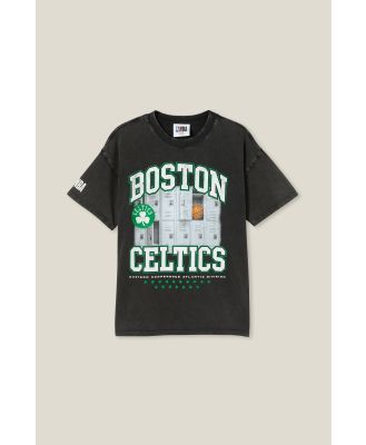 Cotton On Kids - License Quinn Short Sleeve Tee - Lcn nba black wash/boston celtics graphic