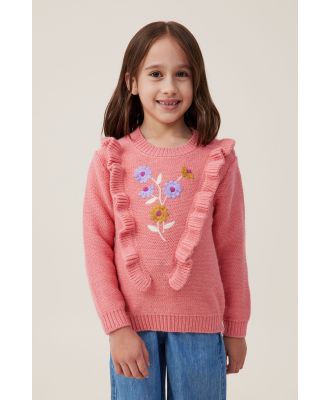 Cotton On Kids - Lisa Jumper - Orange coral/embroidery