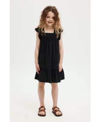 Cotton On Kids - Luna Flutter Sleeve Dress - Black