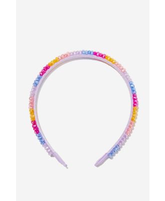 Cotton On Kids - Luxe Headband - Bright rainbow sparkles