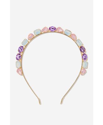 Cotton On Kids - Luxe Headband - Opalescent pastel gemmies