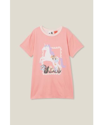 Cotton On Kids - Megan T-Shirt Nightie - Coral dreams/meeri floral unicorn
