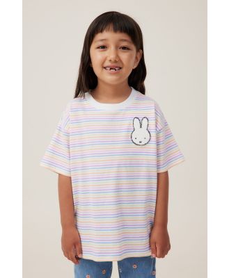 Cotton On Kids - Miffy License Drop Shoulder Short Sleeve Tee - Lcn mif miffy/stripe